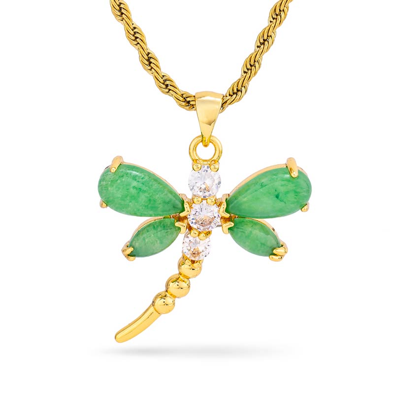 The Imperial Jade Dragonfly Necklace