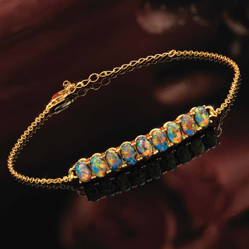 Black Opal Nebula Bracelet (gold-finished)