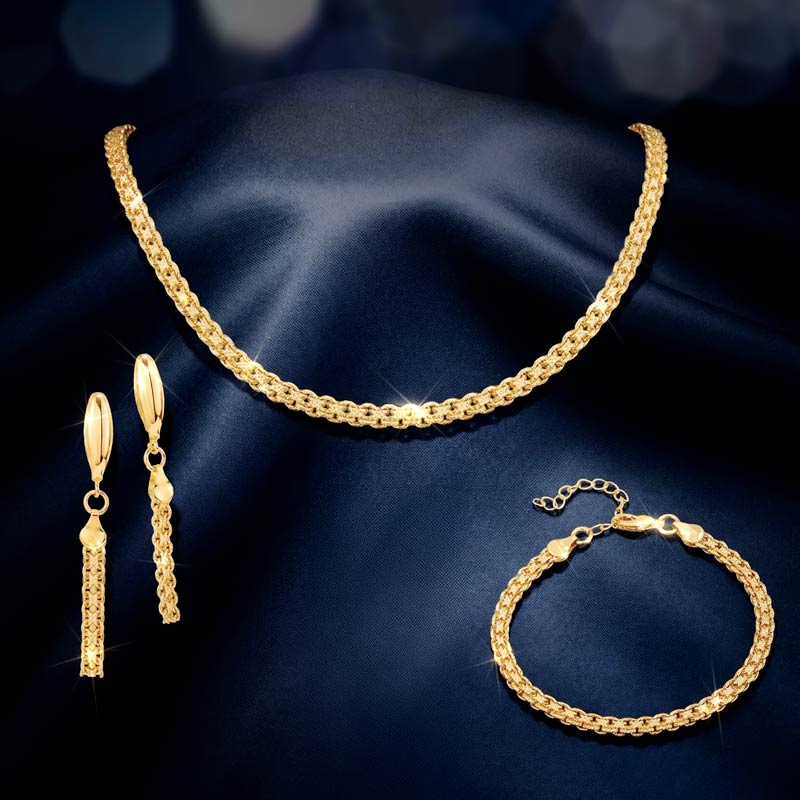 Majestic Link Set (necklace, bracelet and earrings)
