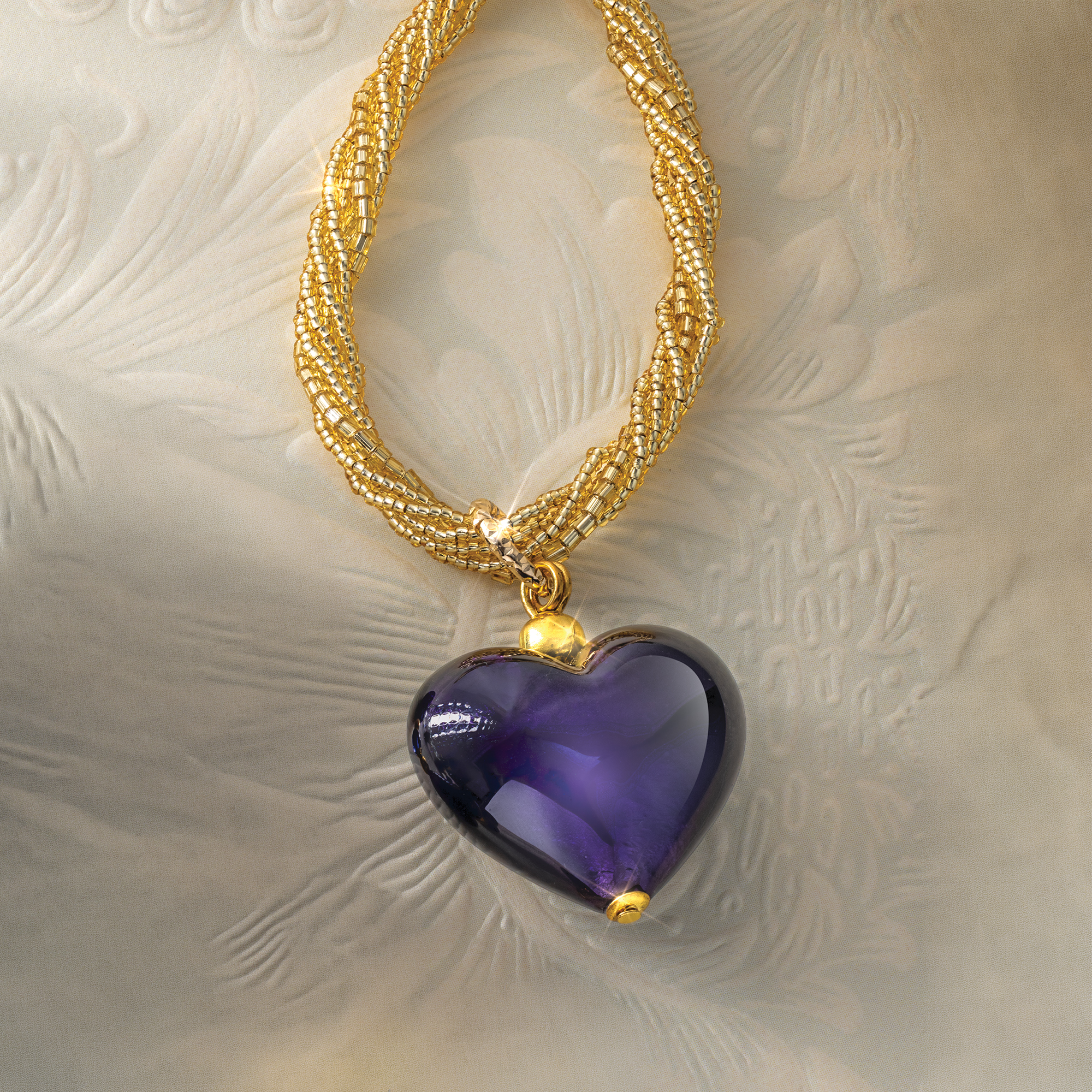 Venetian Purple Heart Pendant