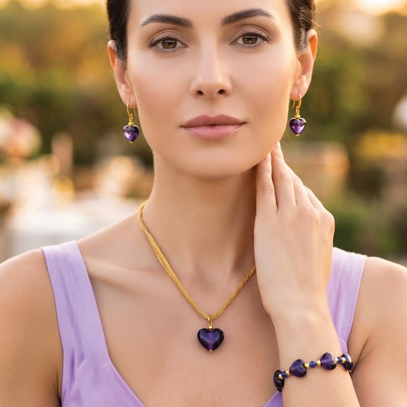 Venetian Purple Heart Bracelet