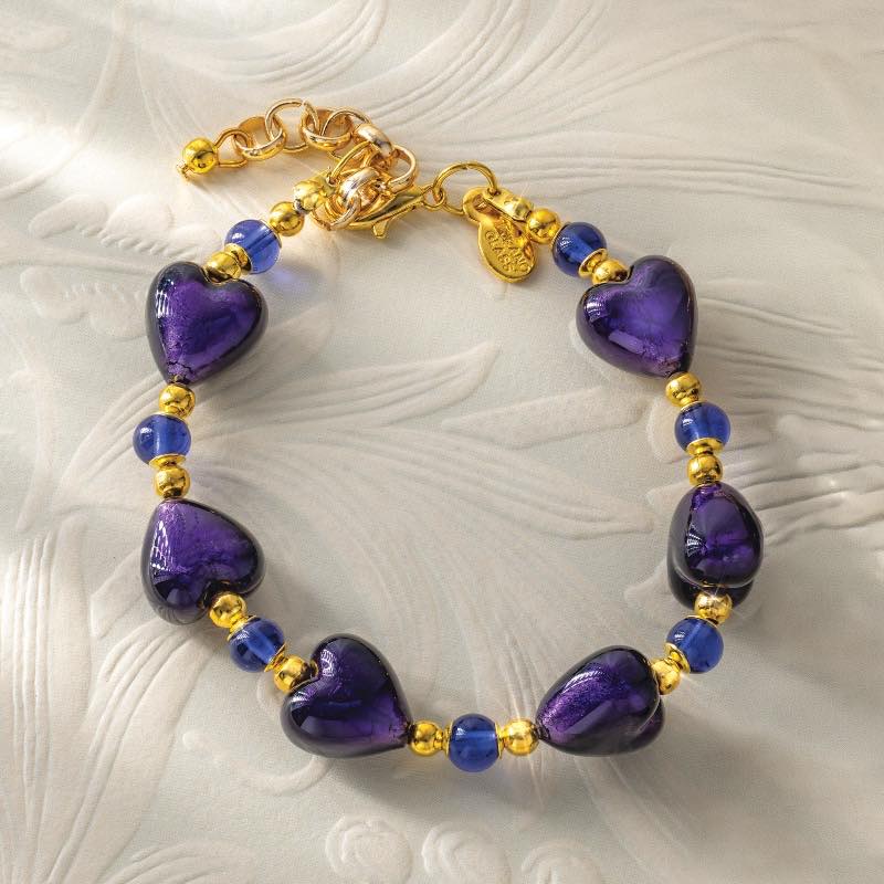 Venetian Purple Heart Bracelet