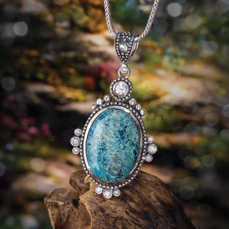 The Queen of the Nile Chrysocolla Pendant
