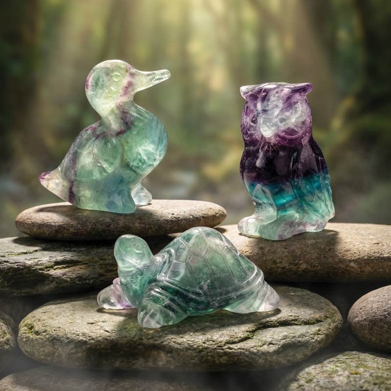 The Clarity Fluorite Figurine (Duck)