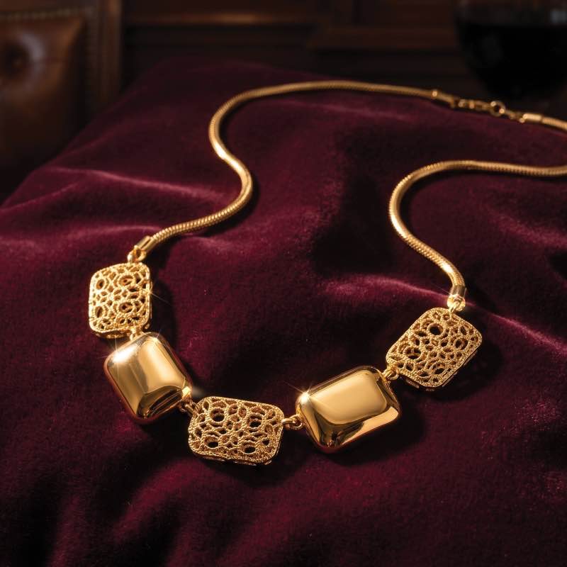 Arezzo Scrollwork Necklace & Earrings