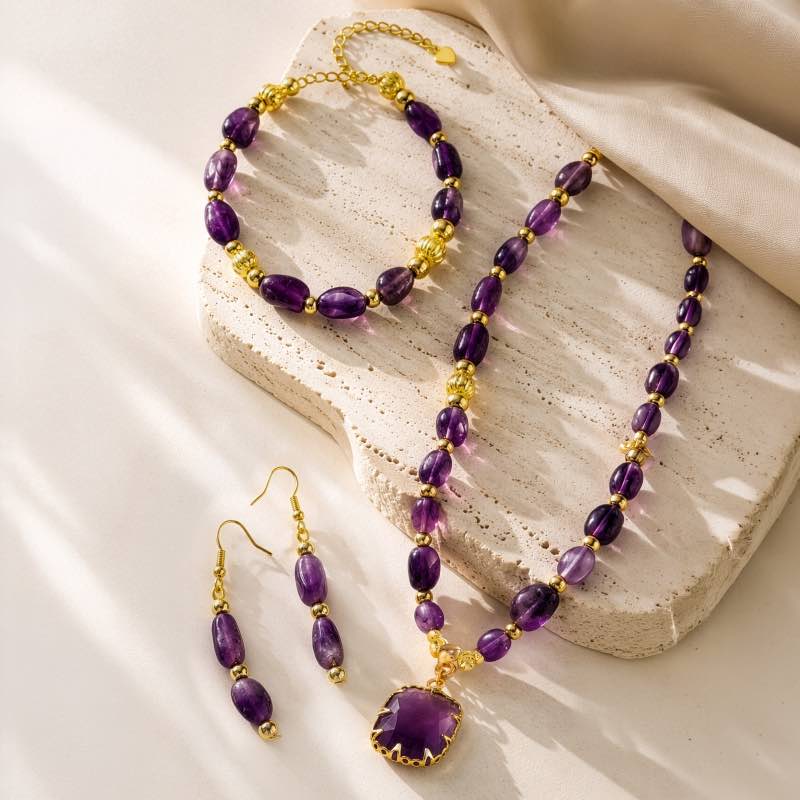 Royalty Treasure Amethyst Collection (necklace, bracelet and earrings)