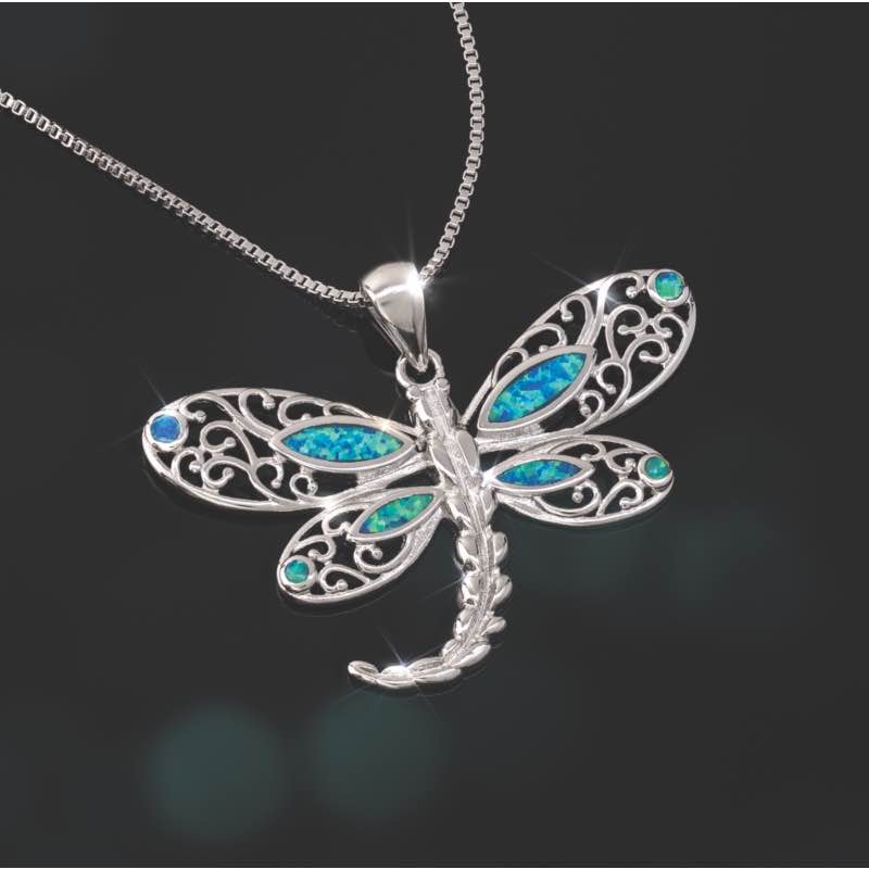 Azure Whisper Dragon Pendant