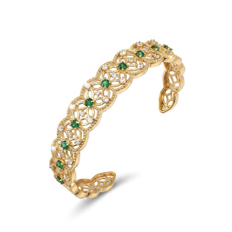 Green Florentine Lace Lattice Cuff