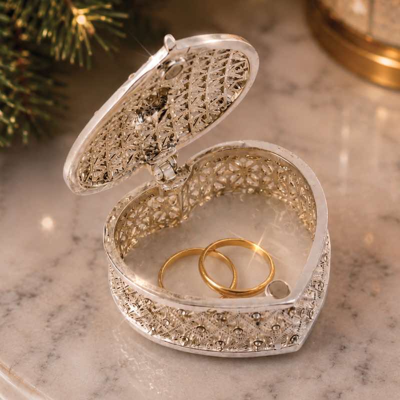 Jeweled Heart Keepsake Box