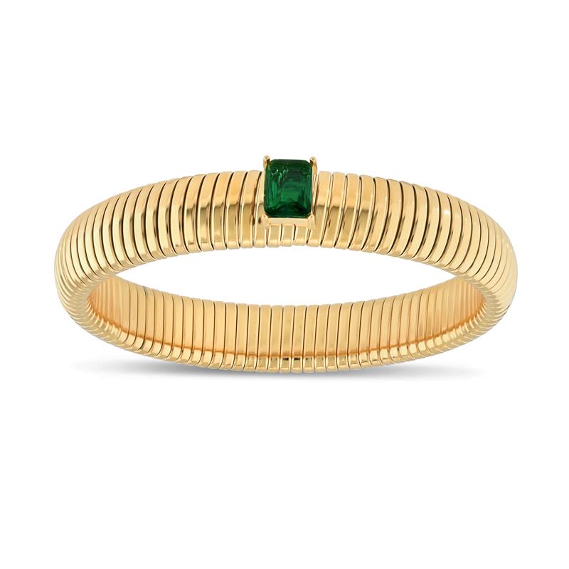 Women's Opulence DiamondAura Bangle (green)