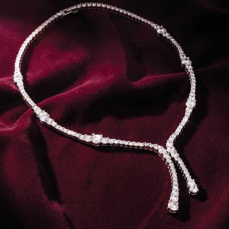 DiamondAura Cascade Necklace & Earrings