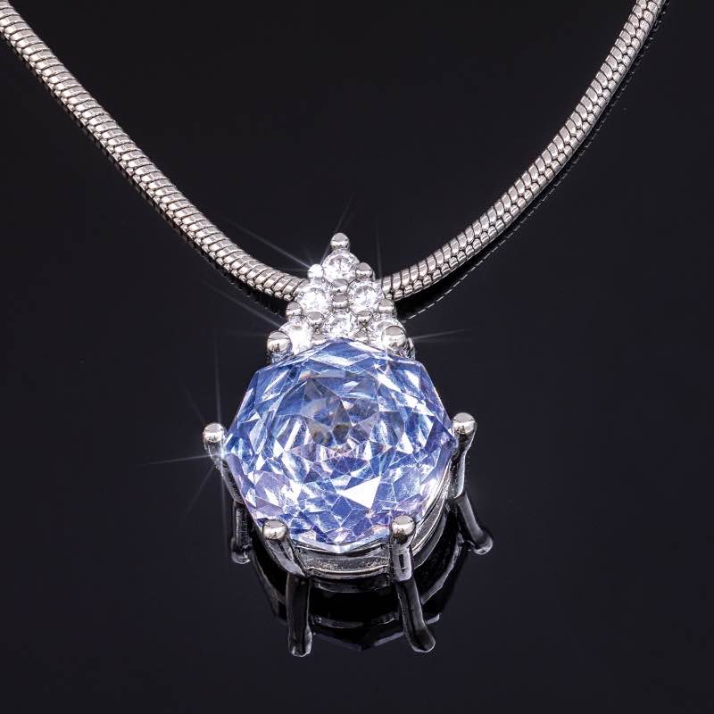 Blue Twilight Double Asscher Necklace