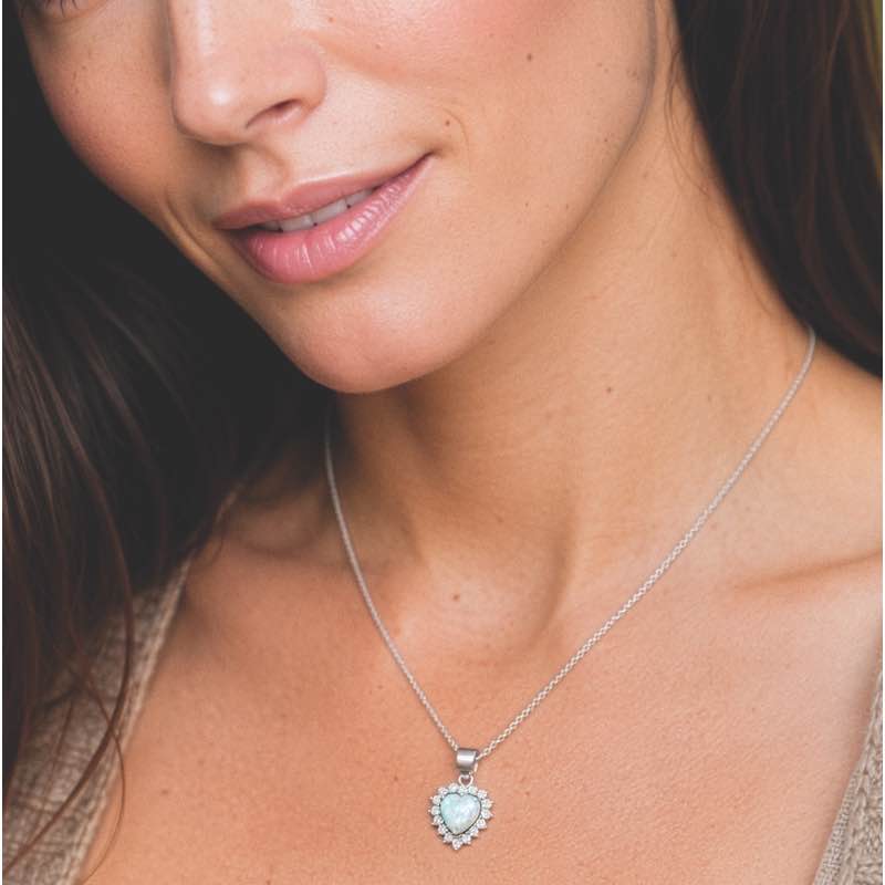Everlasting Heart Lab-created Opal Necklace