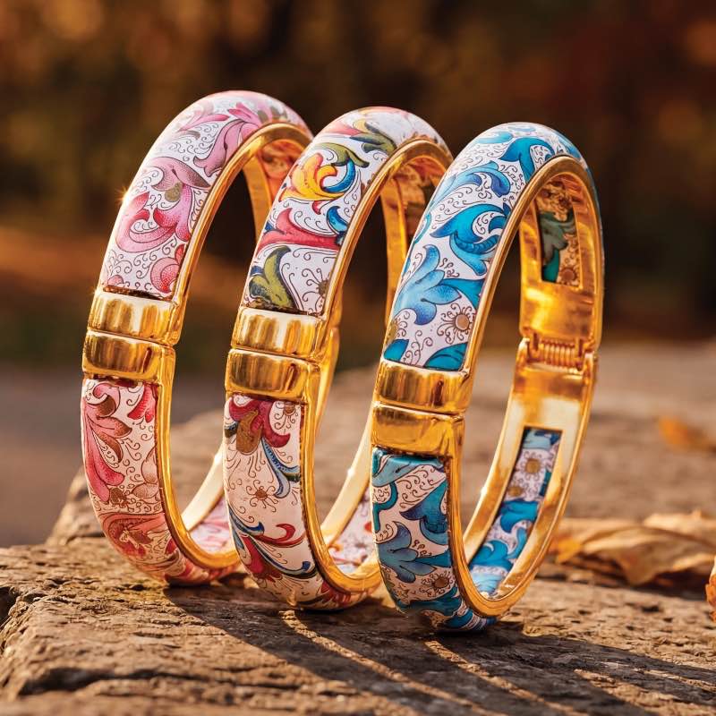 Florentina Fiori Bangle (Brilliant Blue)
