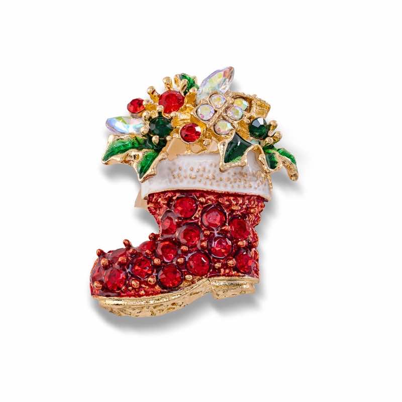 Merry & Bright Brooch (Festive Stocking)
