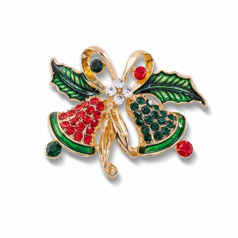 Merry & Bright Brooch (Holiday Bells)