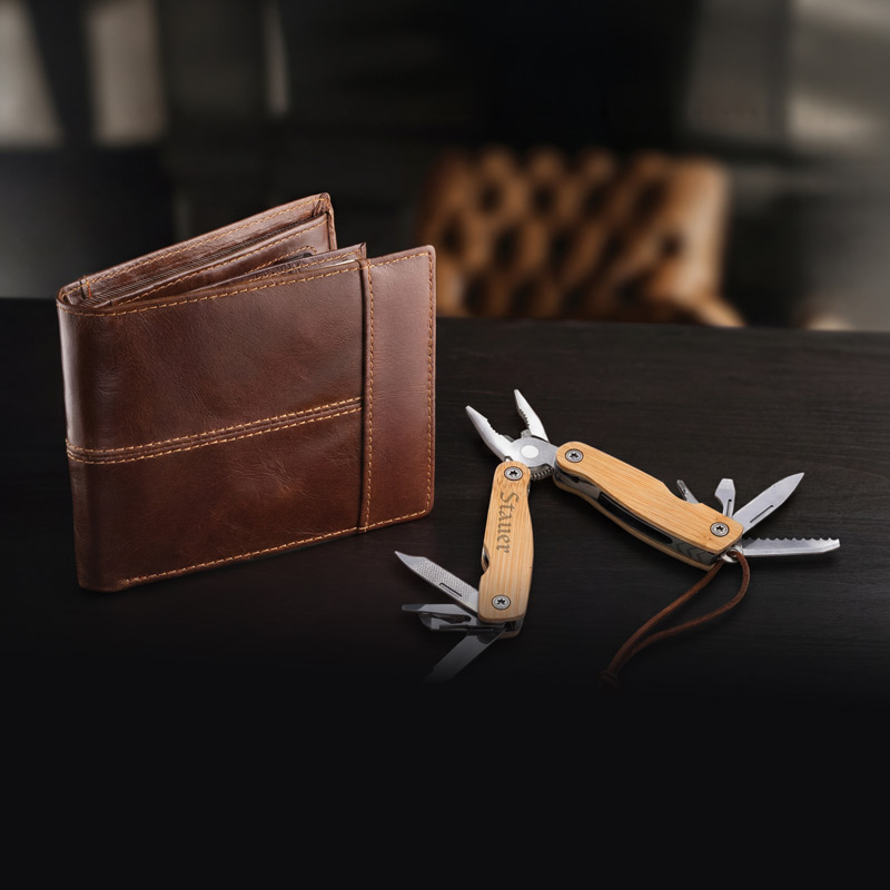 Top Grain Cowhide Wallet PLUS FREE-Multi Tool