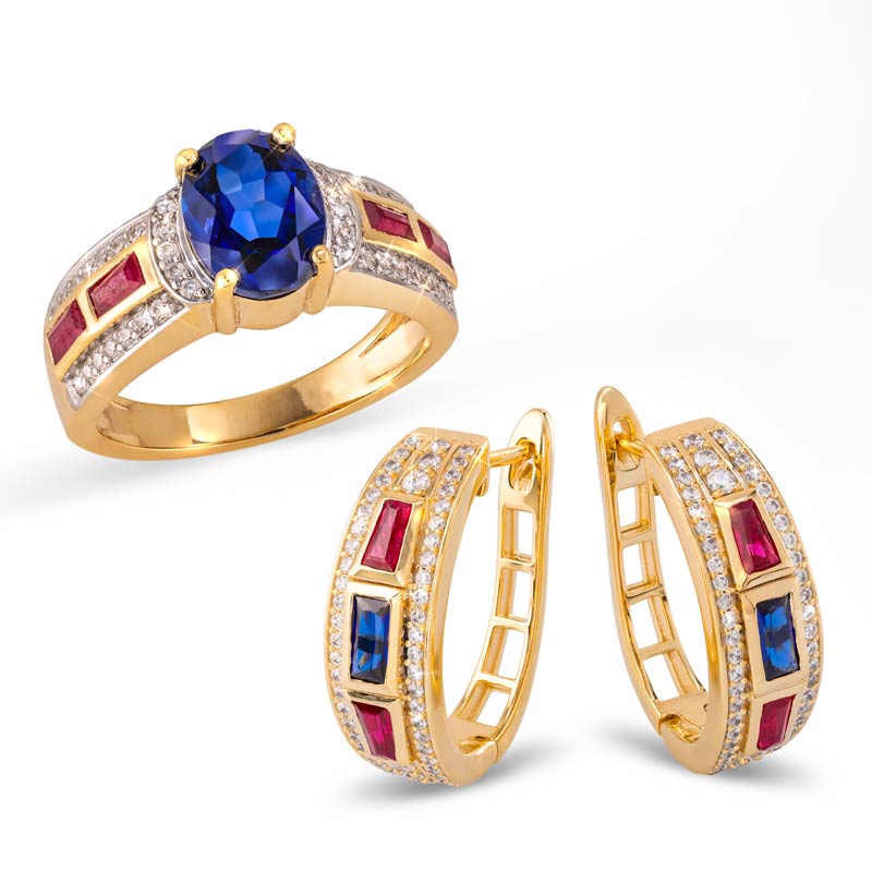 America the Beautiful Ring and Earrings