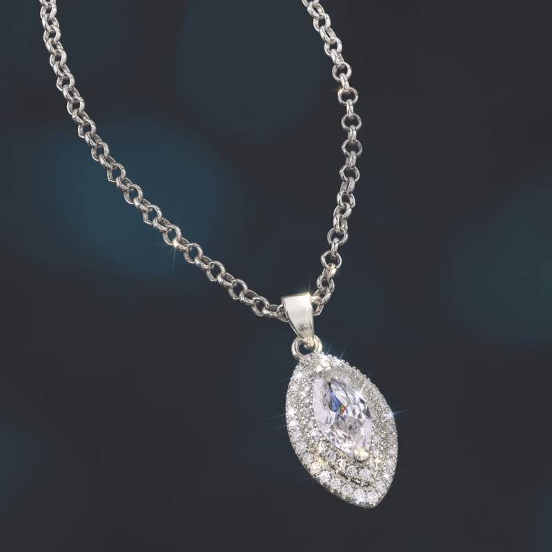 Mirador Marquise DiamondAura Necklace and Earrings