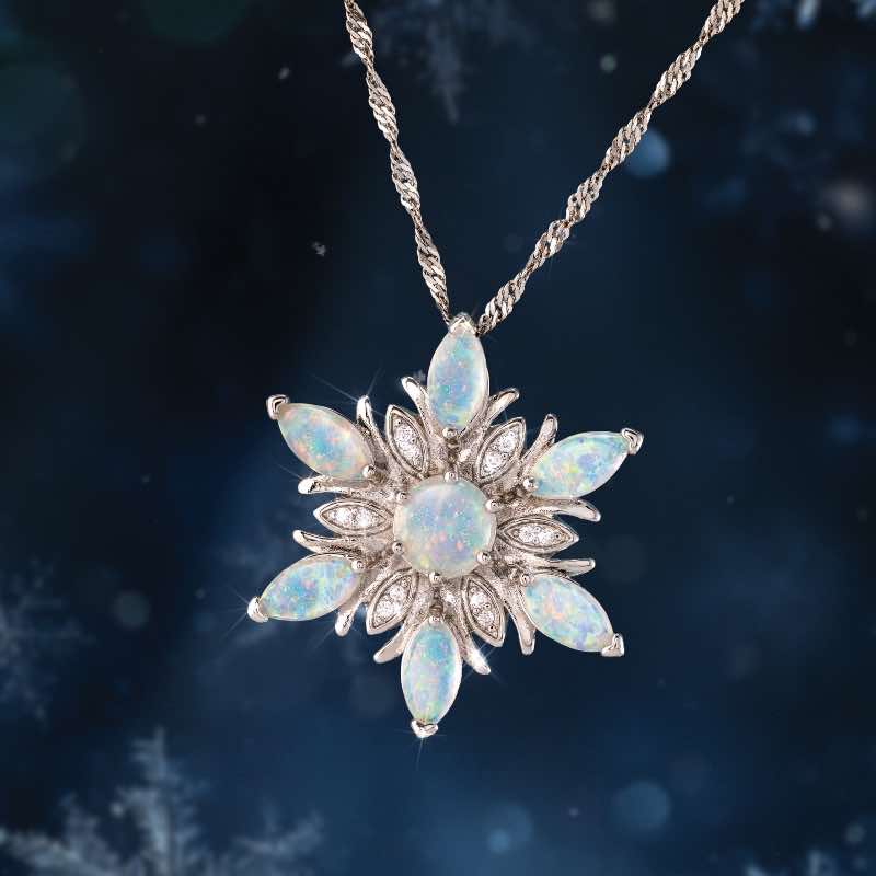 Opalescence Snowstar Pendant