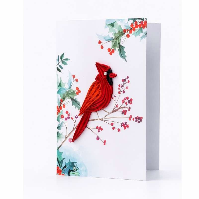 Artisan Holiday Quilling Card (Cardinal)