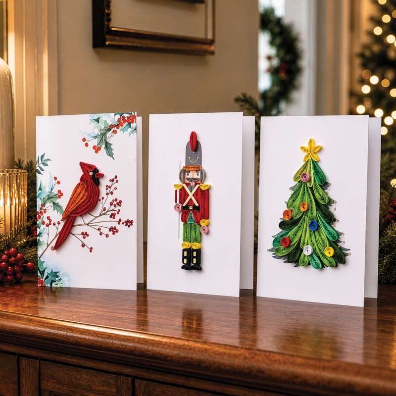 Artisan Holiday Quilling Card (Set of All 3)