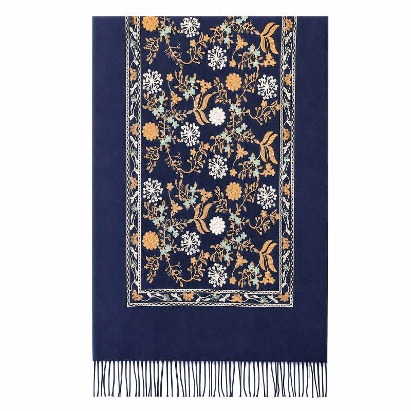 The Gallery Cashmere Shawl (Versailles Blue)