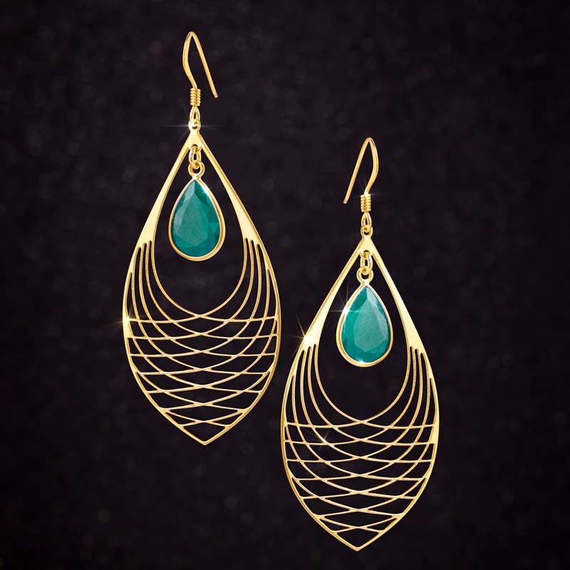 Emerald Chandelier Earrings