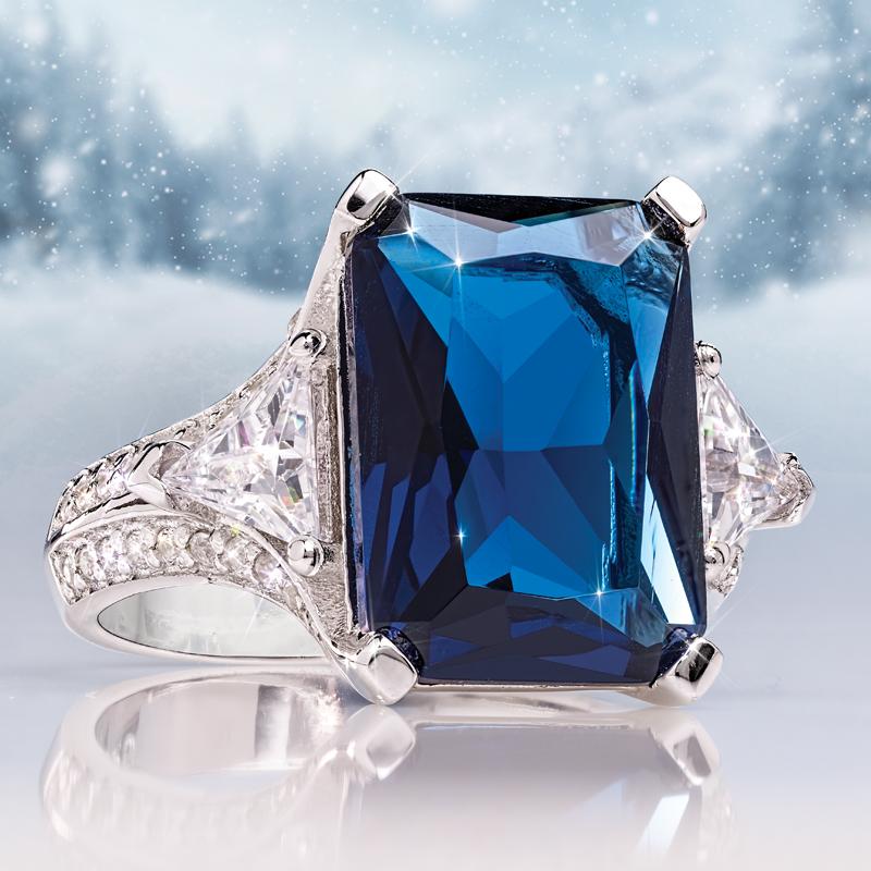 Blue Fire Helenite Ring