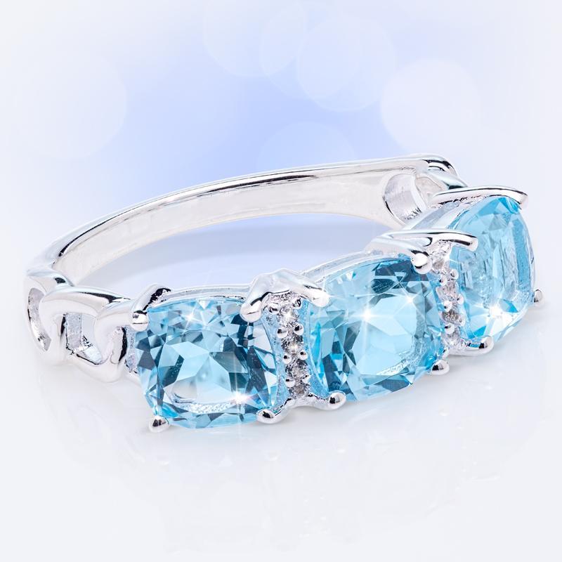 Buy March by FableStreet 925 Silver Statement Blue Topaz Ring Online At  Best Price @ Tata CLiQ