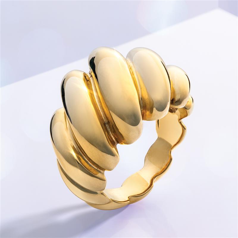14K Italian Yellow Gold Sculpted Ring