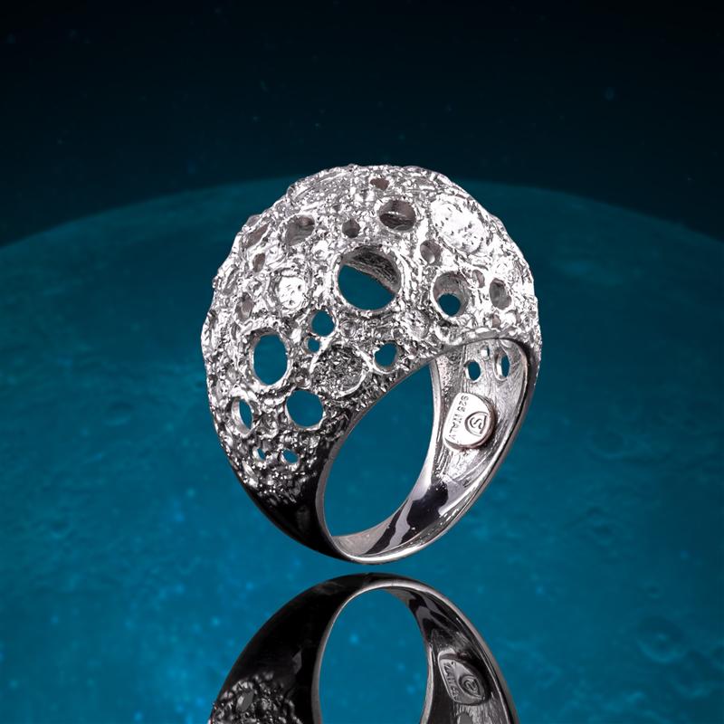 Italian-Made Moonscape Ring