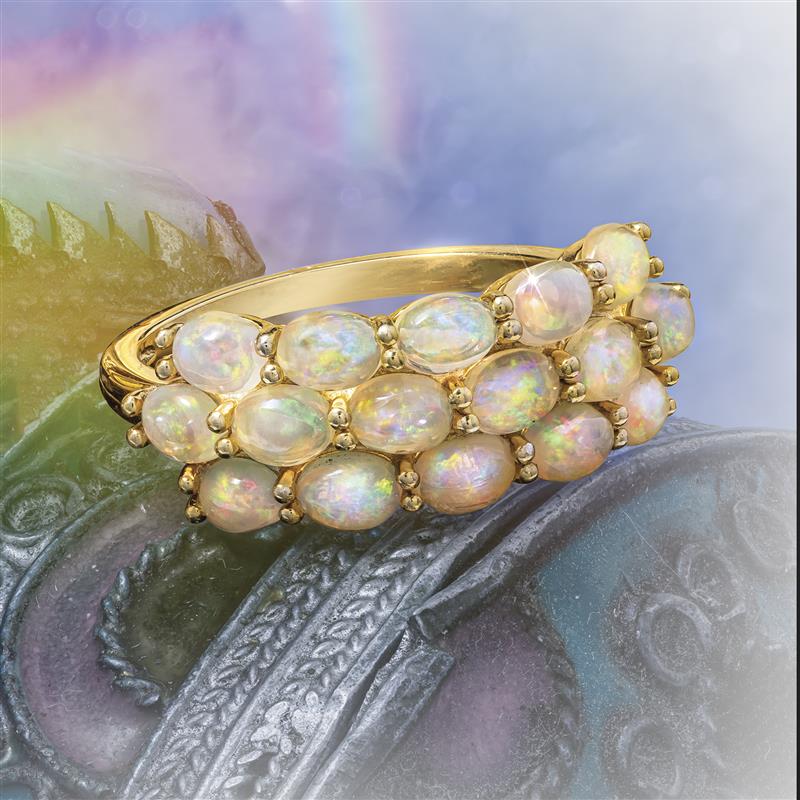 Ethiopian Opal Rainbow Ring