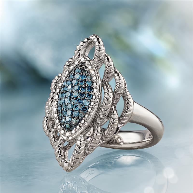 Beckon Blue Diamond Ring