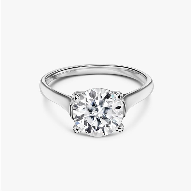 New Earth Lab Diamond Solitaire Ring 2 ct (sterling silver)