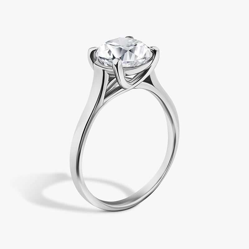 New Earth Lab Diamond Solitaire Ring 2 ct (14k white gold)