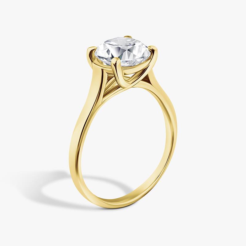 New Earth Lab Diamond Solitaire Ring 2 ct (14k yellow gold)