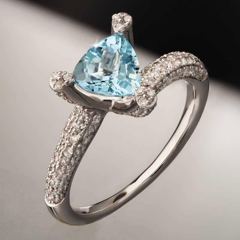 Aquamarine & Diamond Ring (1.78 ctw)
