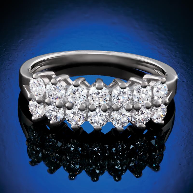 New Earth Lab Diamond 14K White Gold Romance Ring (1 ctw)