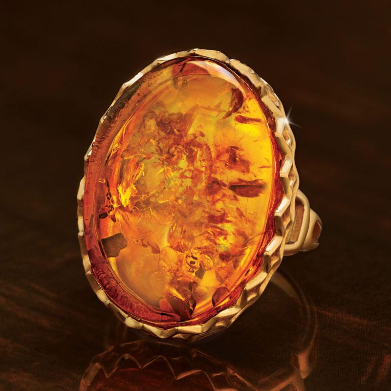 Amber Intrigue Ring