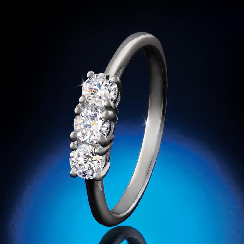New Earth Lab Diamond 3-Stone Ring (3/4 ctw)