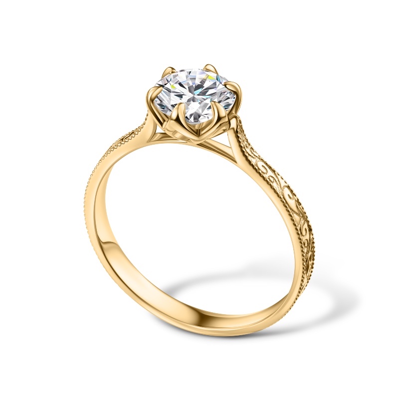 14KYG MOISSANITE RING 1-1/2CTW