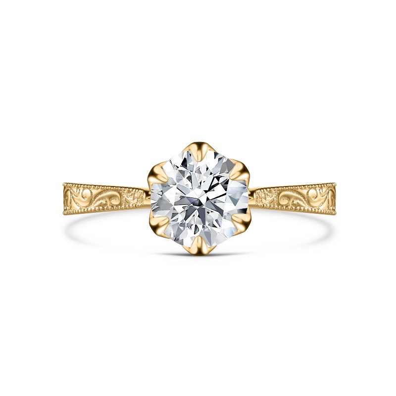 14KYG MOISSANITE RING 1-1/2CTW