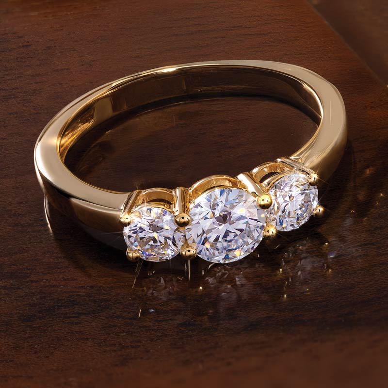 3-Stone Lab-grown Diamond Ring