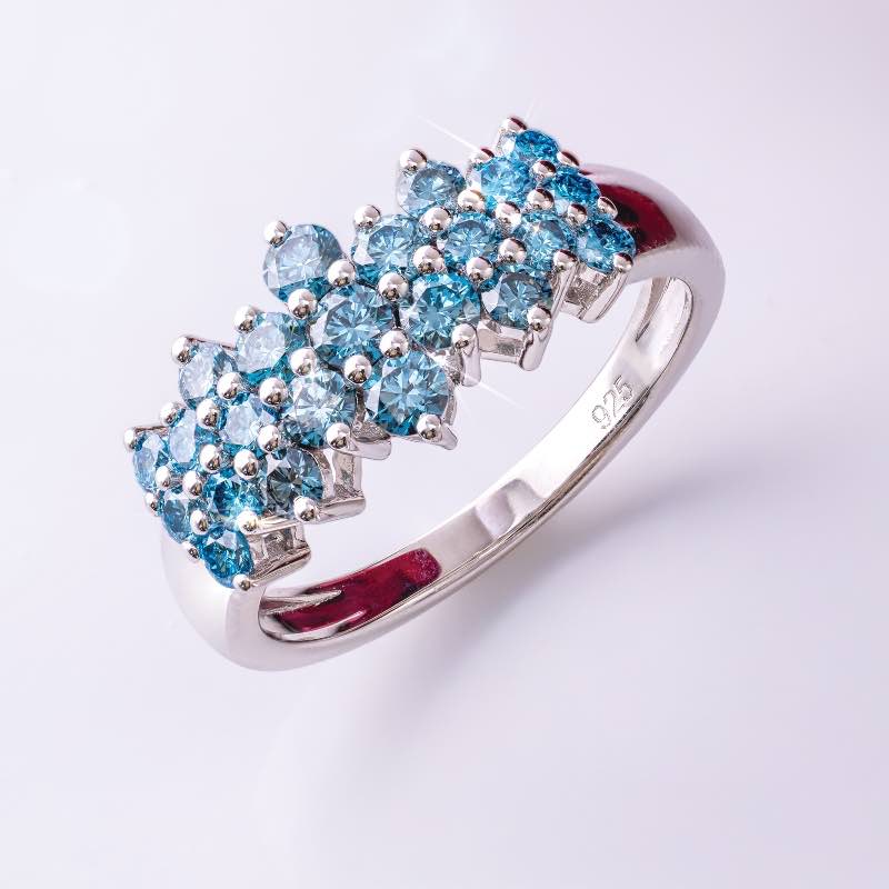 Lab Diamond Luxe Ring (Blue Diamonds)