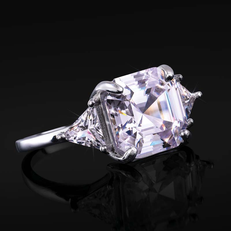 Moissanite Asscher Cut Ring