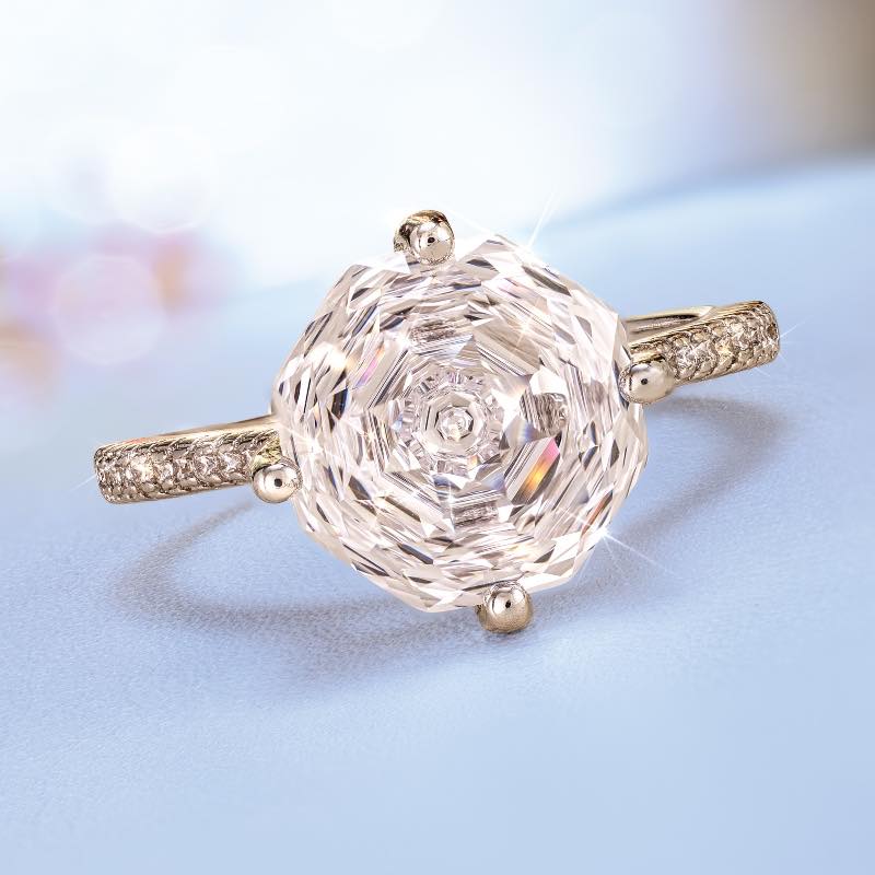 Double Asscher Luminary DiamondAura Ring