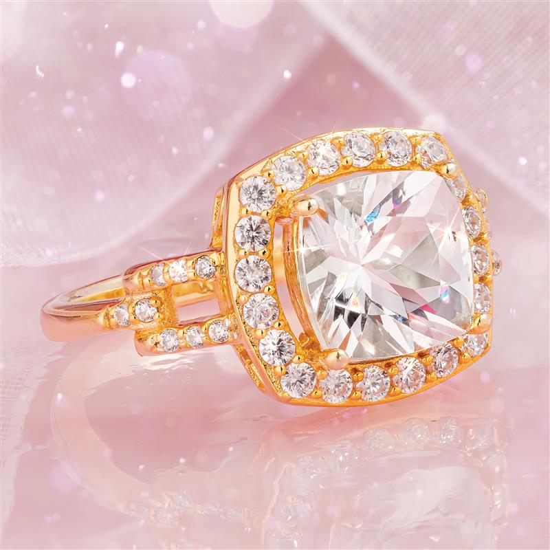 White Emerald Regal Ring