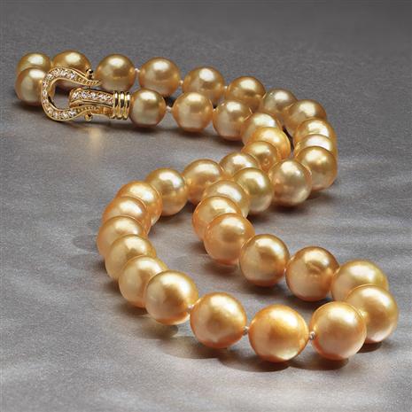 Champagne South Sea Cultured Pearl Necklace