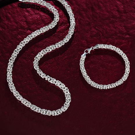 Argento Byzantine Necklace and Bracelet Set